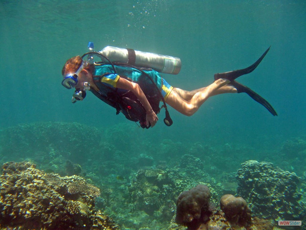 Kathis erste Tauchgnge im Freiwasser