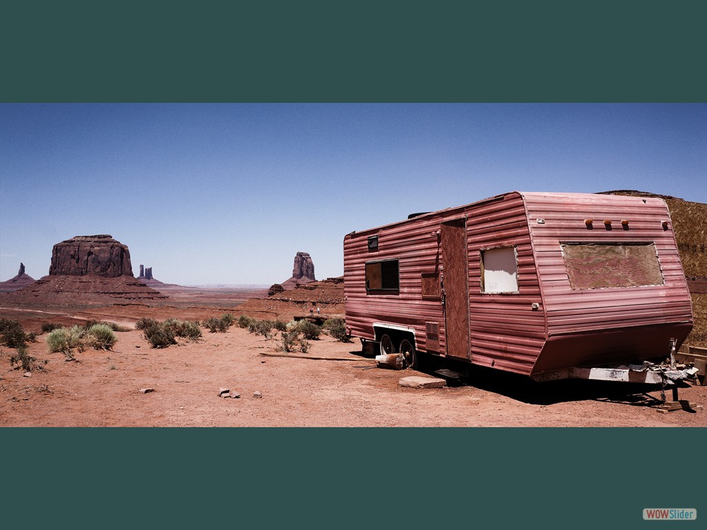 Monument Valley (UT), Hier das Mobile Home Geronimos Urenkels