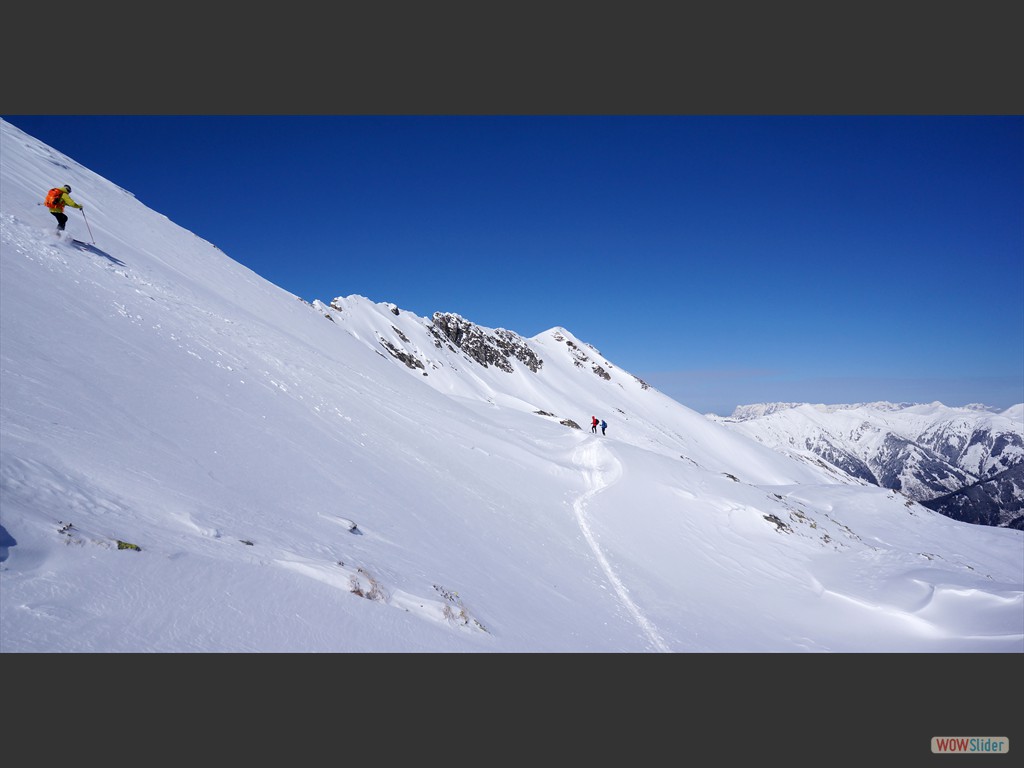 Im Hintergrund bildmittig der Plattenkogel (2.ter Aufstieg).