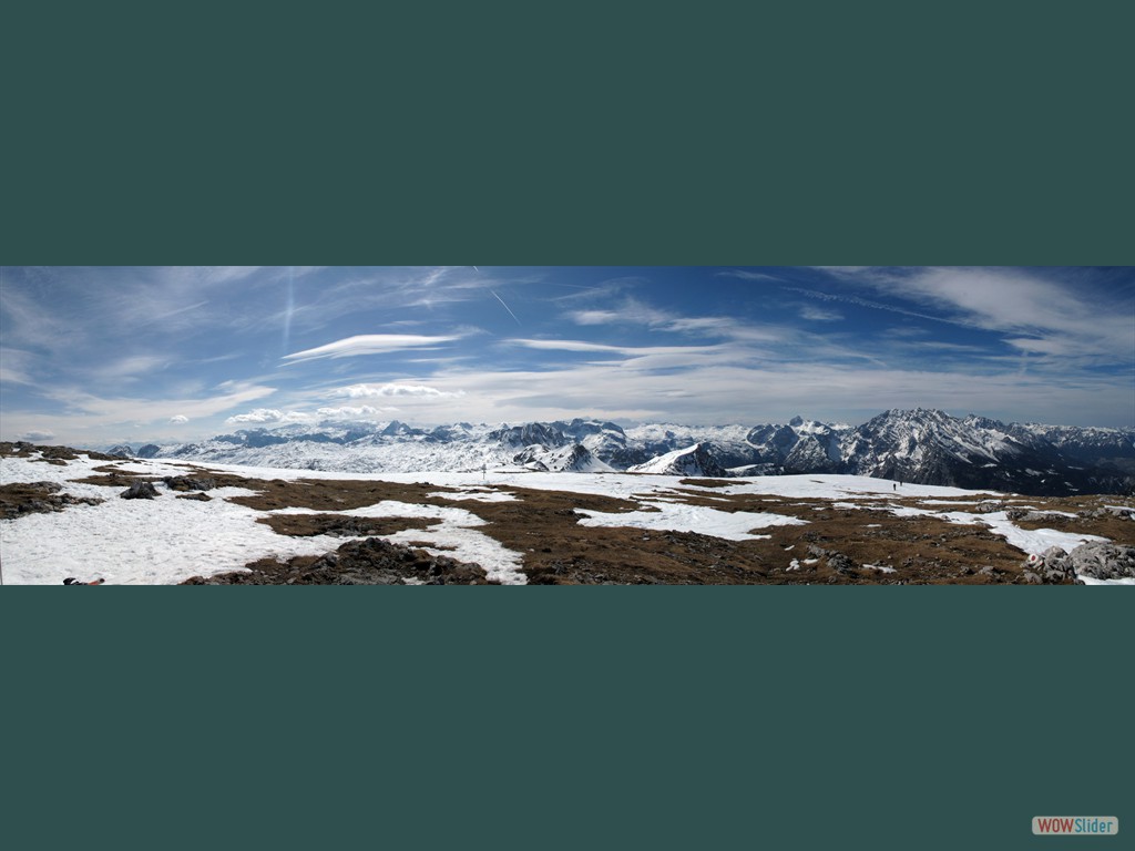 Schneibsteinplateau, im Hintergrund Steinernes Meer mit Hochknig, rechts der Watzmann