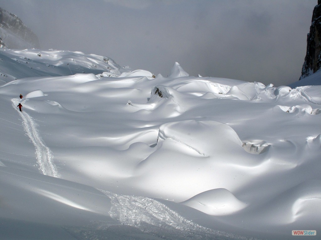 Unterhalb Sockel Watzmannjungfrau (Mrz 2010)