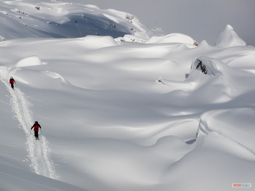 Unterhalb Sockel Watzmannjungfrau (Mrz 2010)