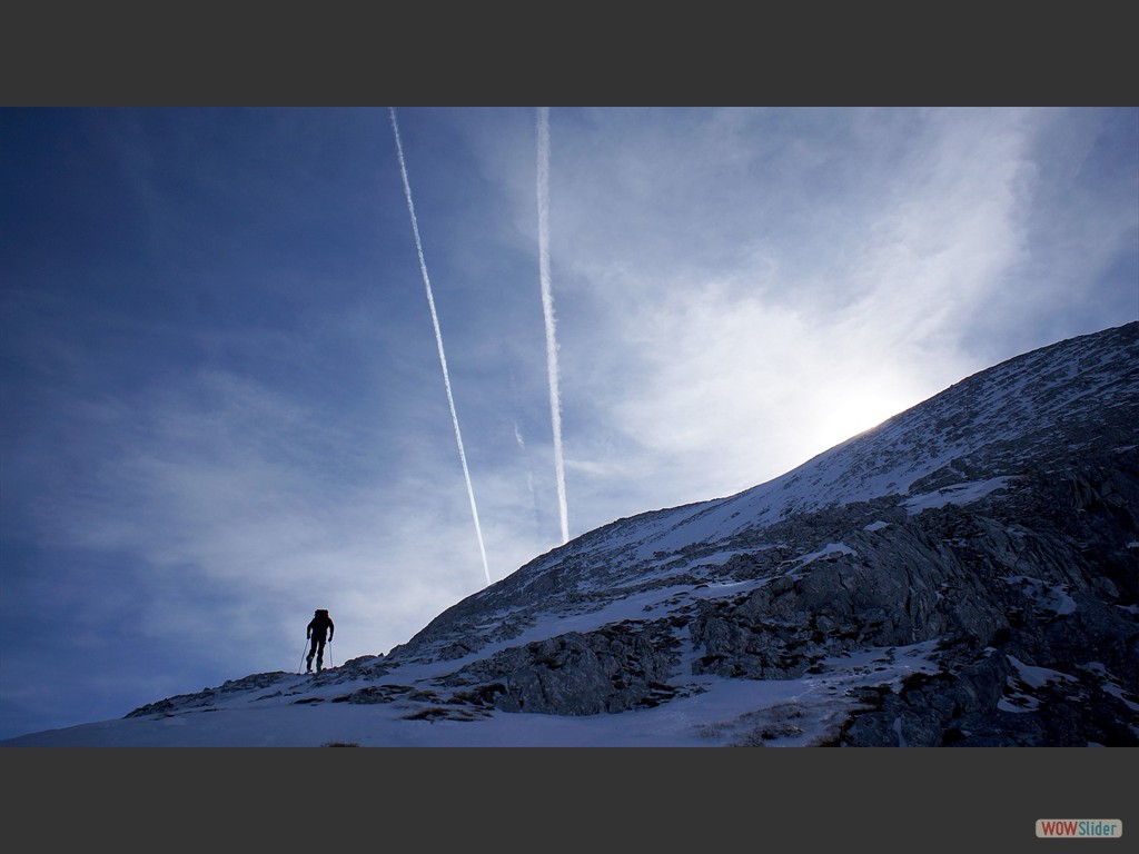 Oberhalb der Abzweigung zur spteren Abfahrt in die Watzmanngrube.