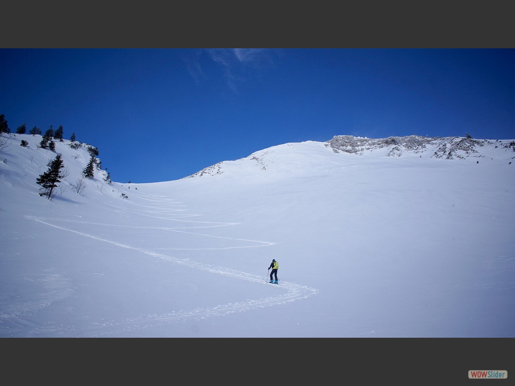 Aufstieg 2.te Steilstufe zum Skidepot.