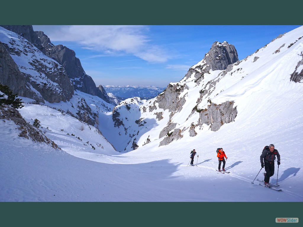 Aufstieg via Eisgrube  ins Tiefe Kar.