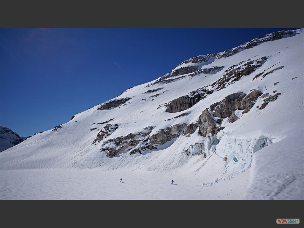 Vorbei am Eisbruch des Sonnblick-Kees.